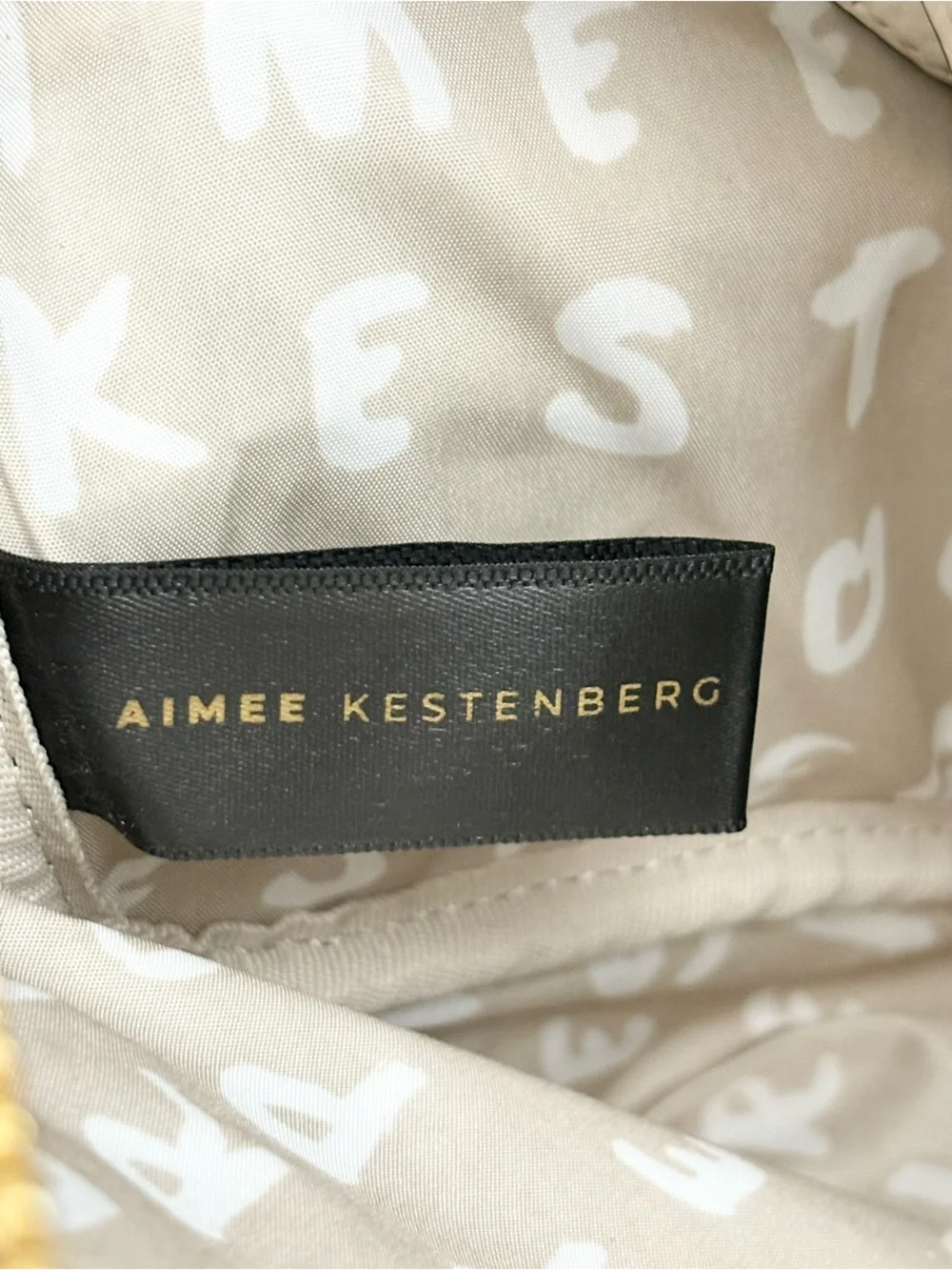 AIMEE KESTENBERG Berlin Leather Crossbody Bag In Straw W/vanilla